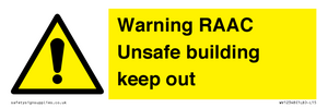 Warning RAAC Unsafe building keep out